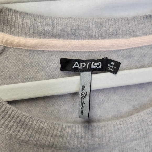 Apt 9 Women's Medium Cashmere Pullover Sweater Gray - Picture 4 of 4